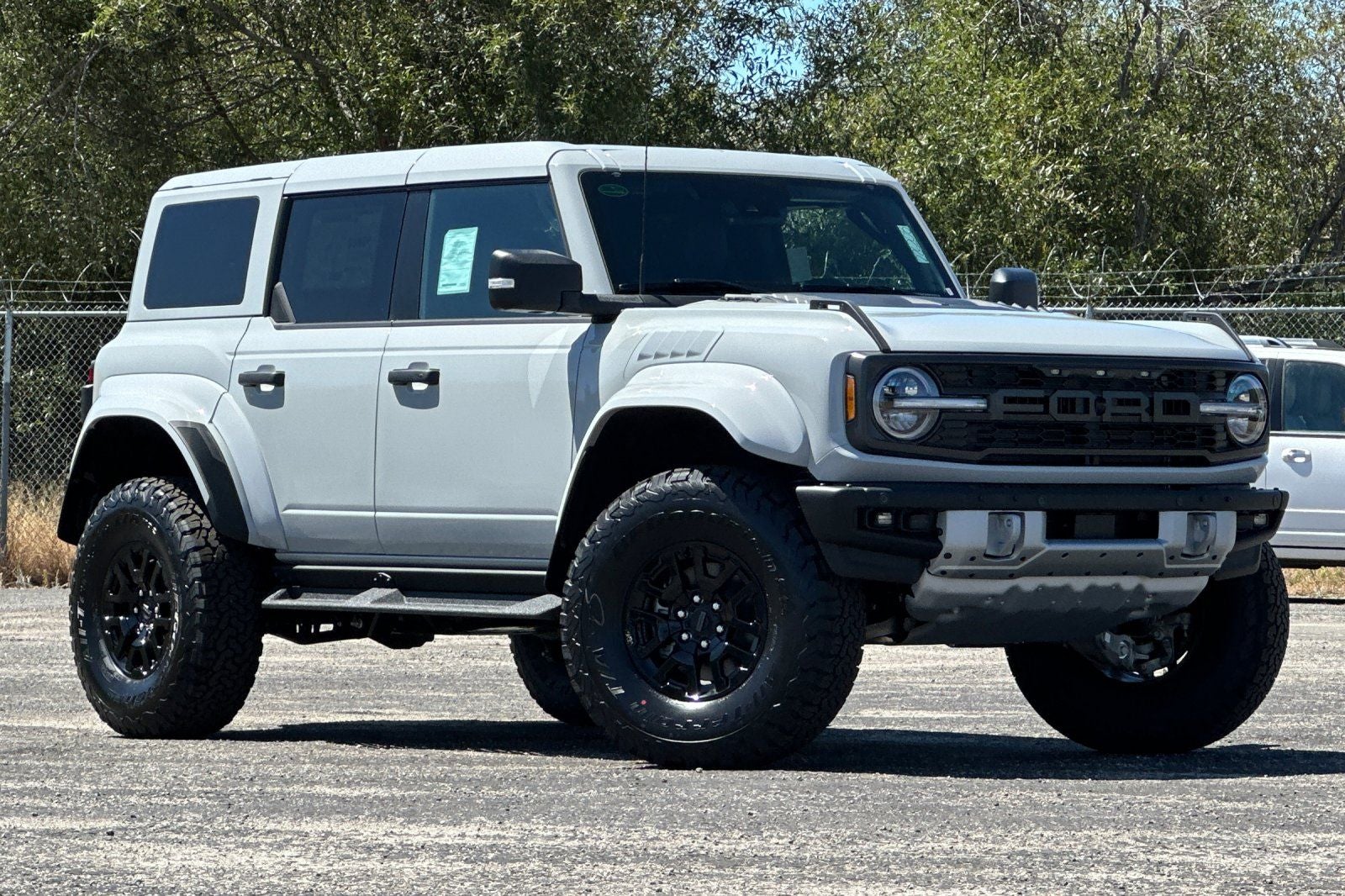 2026 Ford Bronco Raptor in Avalanche Gray — front three-quarter view