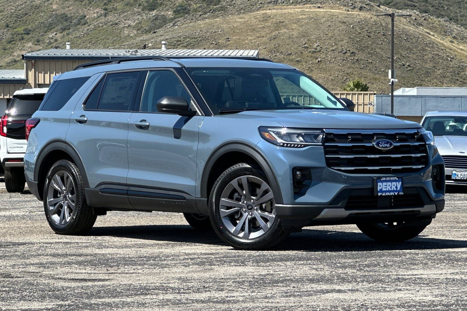 2026 Ford Explorer Active in Vapor Blue Metallic — front three-quarter view
