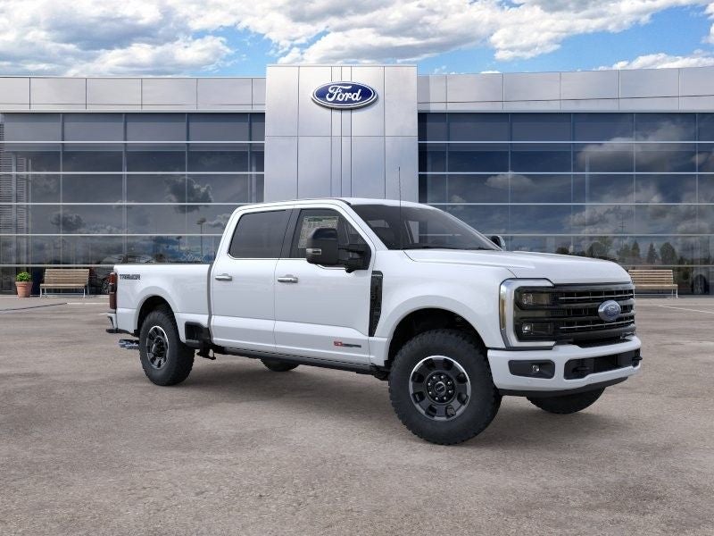 2026 Ford F-250SD Platinum in Star White Metallic Tri-Coat — front three-quarter view