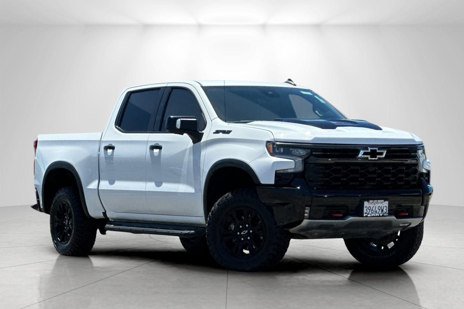 2023 Chevrolet Silverado 1500 ZR2 in Summit White — front three-quarter view